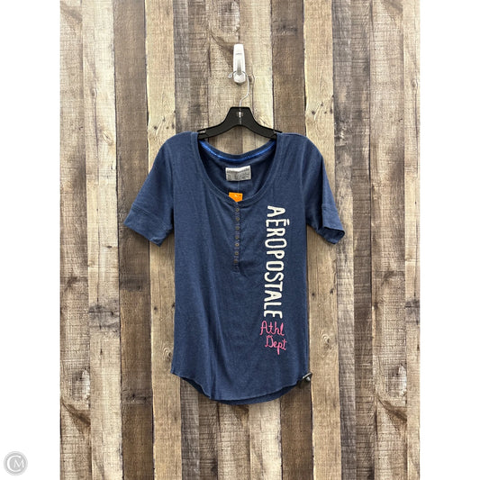 Top Short Sleeve By Aeropostale In Blue, Size: Xl