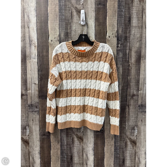 Sweater By Time And Tru In Tan & White, Size: Xs