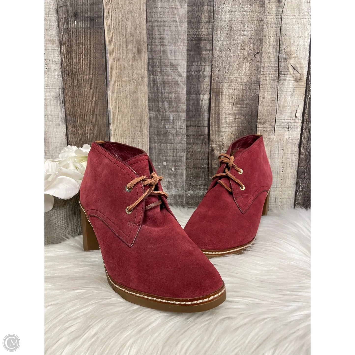 Boots Designer By Tory Burch In Red, Size: 9