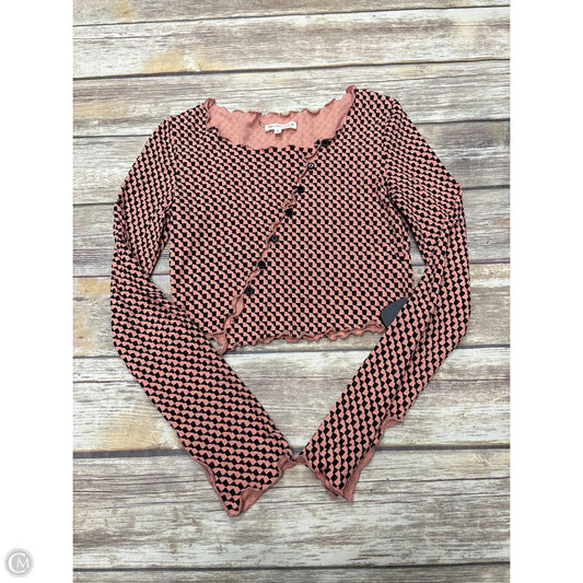 Top Long Sleeve By Mimosa In Checkered Pattern, Size: S