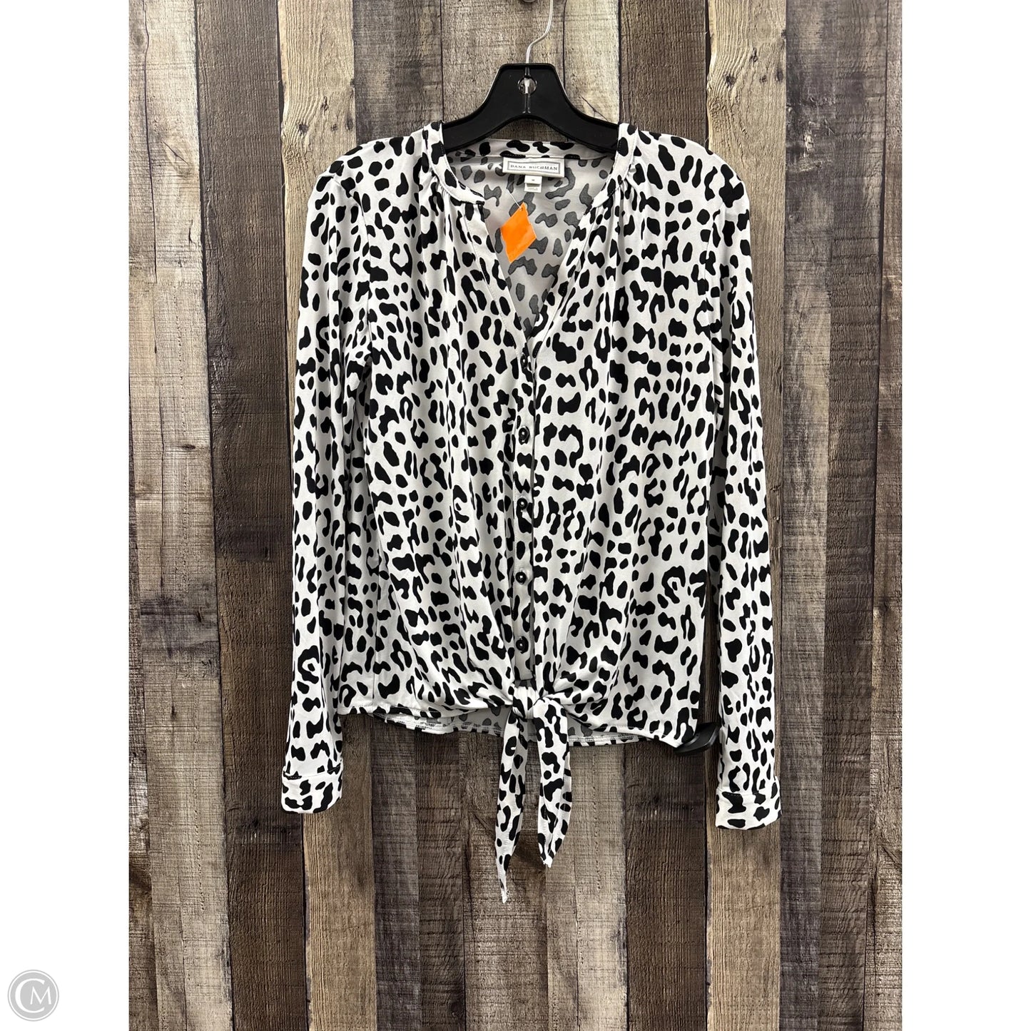 Top Long Sleeve By Dana Buchman In Animal Print, Size: S