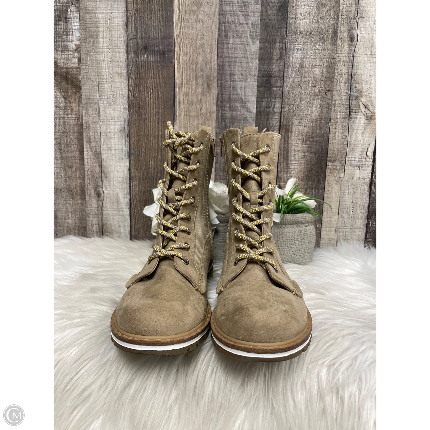 Boots Combat By Cme In Animal Print, Size: 8