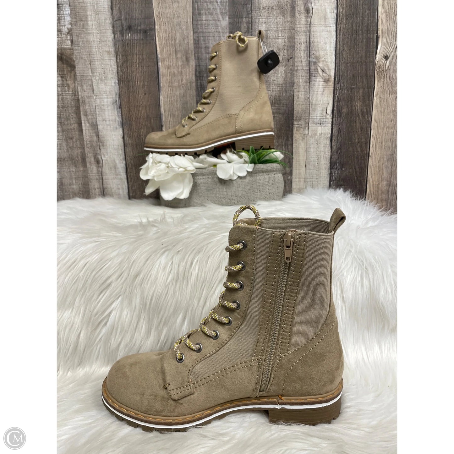 Boots Combat By Cme In Animal Print, Size: 8