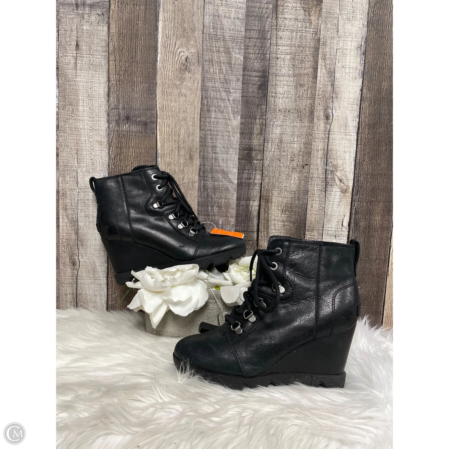 Boots Ankle Heels By Sorel In Black, Size: 8