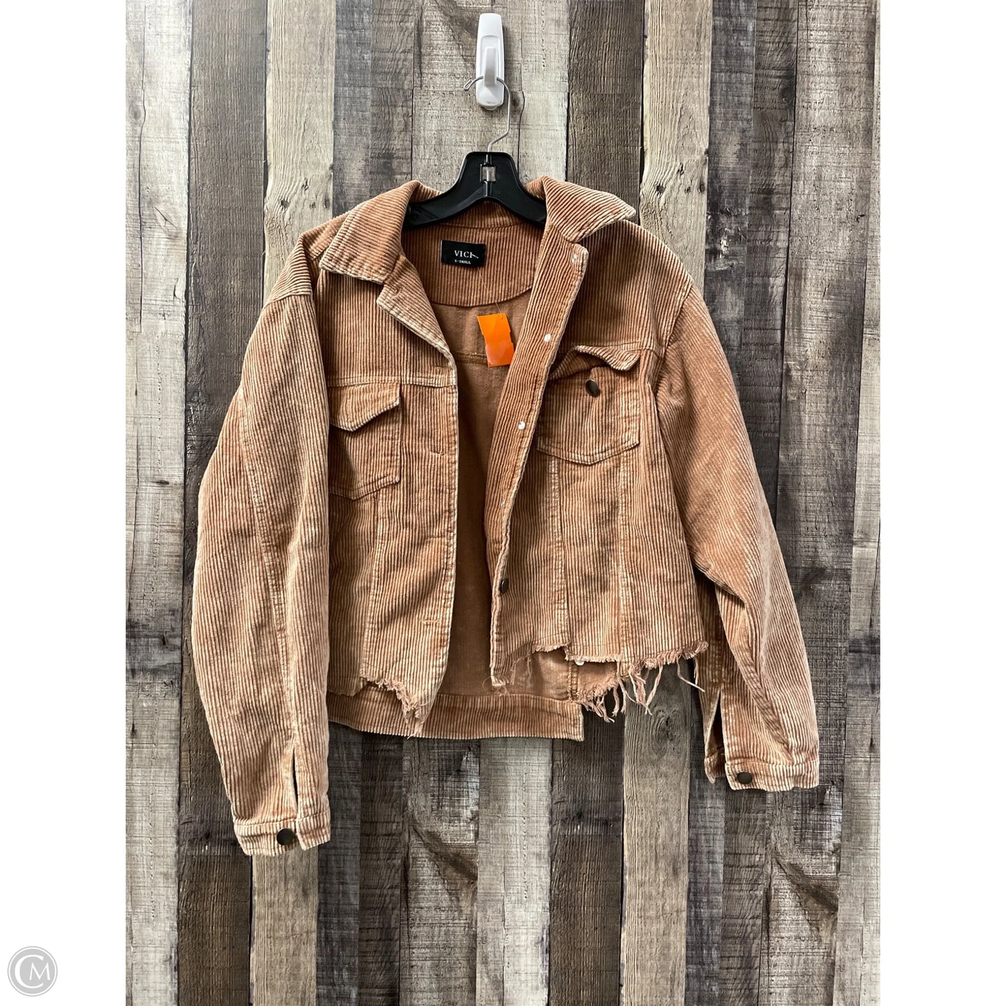 Jacket Shirt By Vici In Brown, Size: Xs