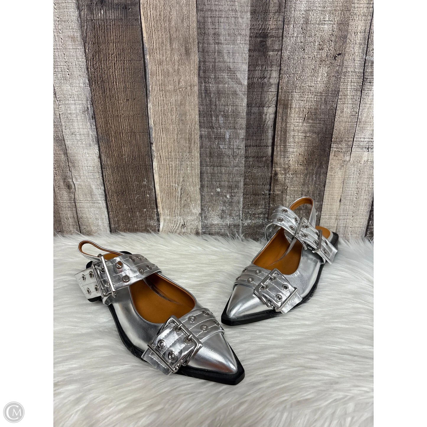 Shoes Flats By Cmf In Silver, Size: 6