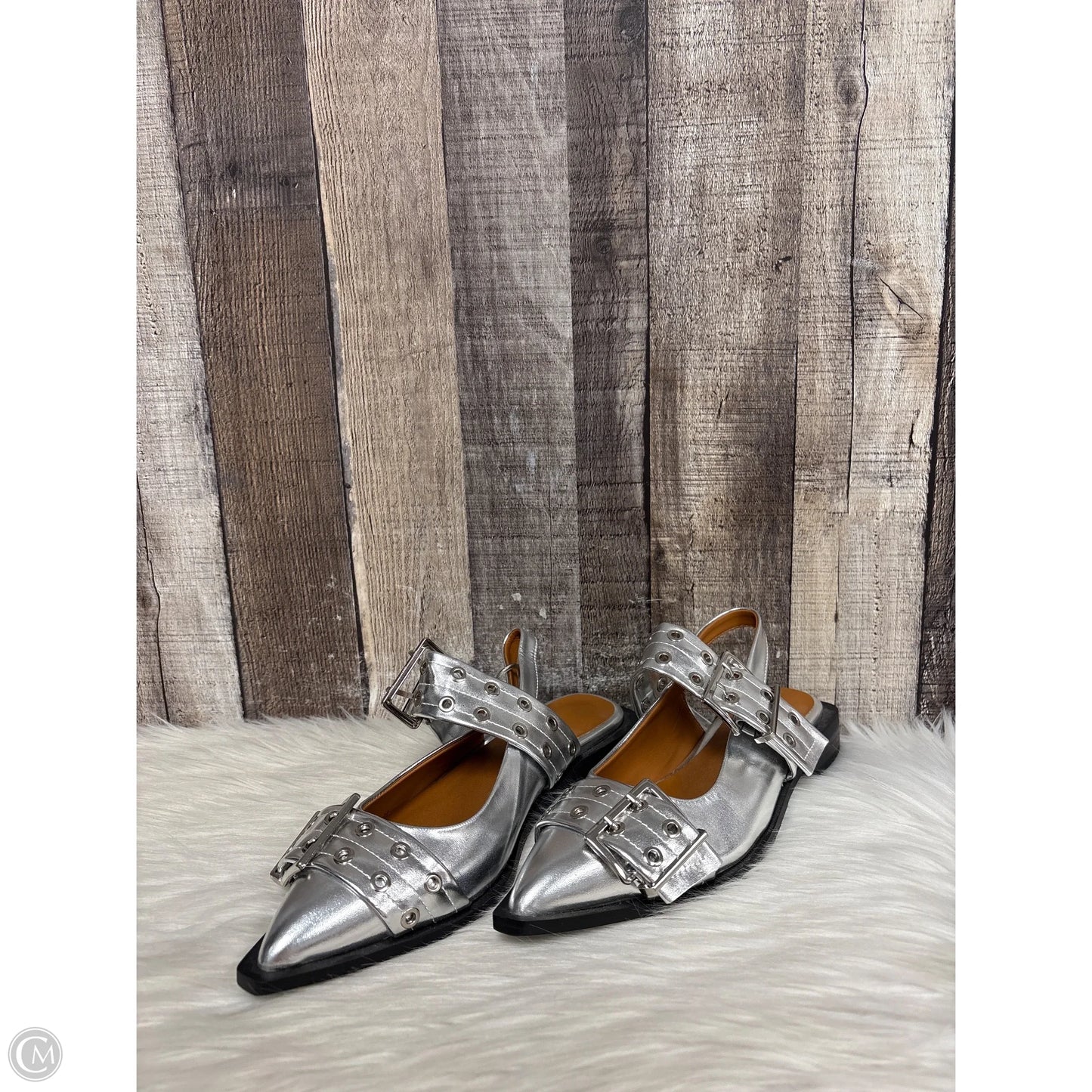 Shoes Flats By Cmf In Silver, Size: 6