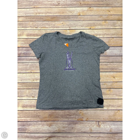 Top Short Sleeve Basic By Life Is Good In Grey, Size: M