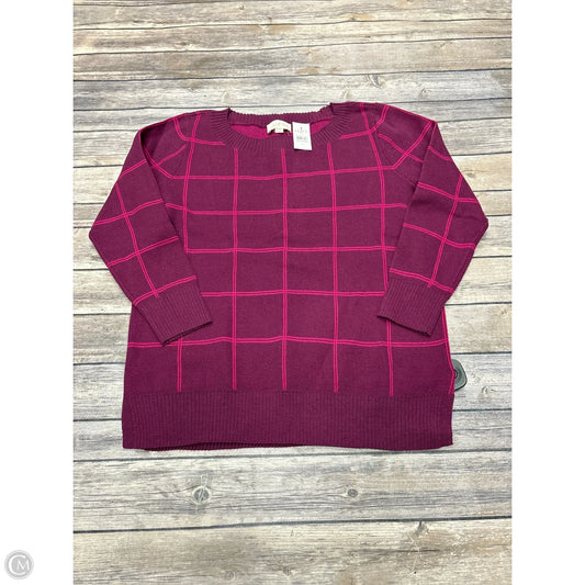 Sweater By Loft In Maroon, Size: S
