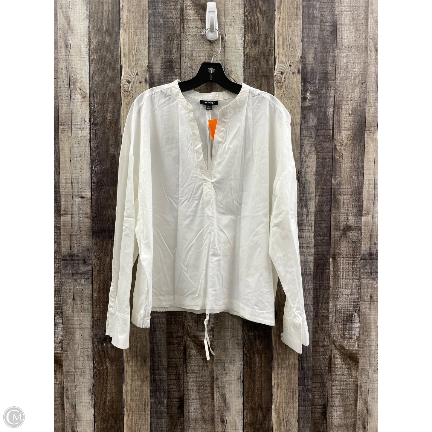 Top Long Sleeve By Alfani In White, Size: Xl