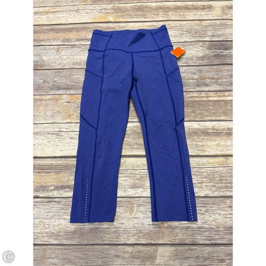 Athletic Leggings Capris By Lululemon In Blue, Size: 4
