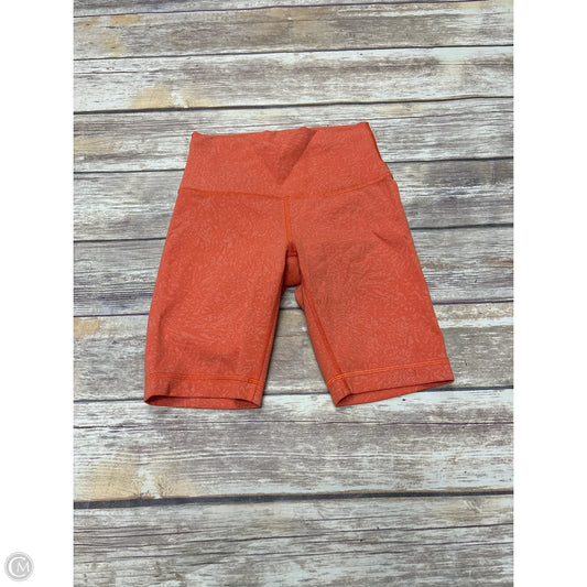 Athletic Shorts By Lululemon In Orange, Size: 4
