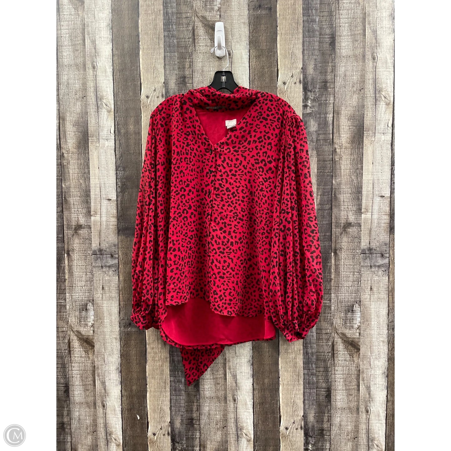 Top Long Sleeve By Chicos In Animal Print, Size: Xl