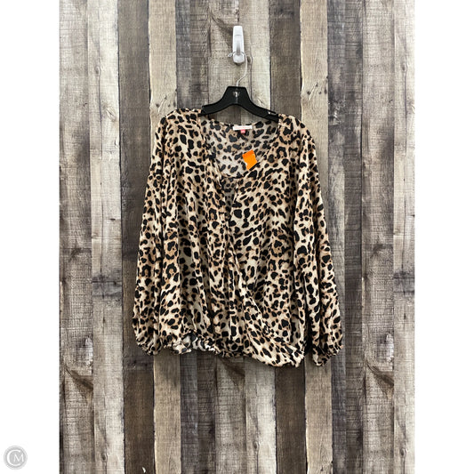 Top Long Sleeve By Cme In Animal Print