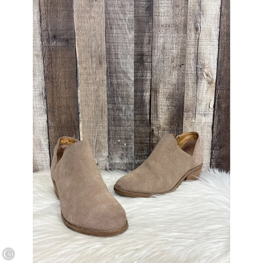 Boots Ankle Heels By Lucky Brand In Taupe, Size: 7.5