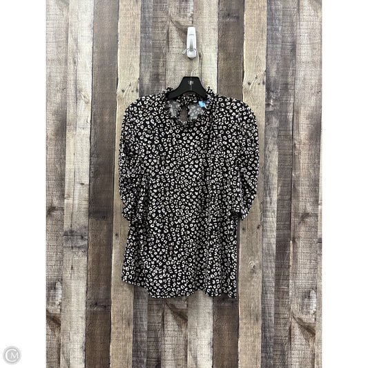 Top 3/4 Sleeve By Cece In Black, Size: L