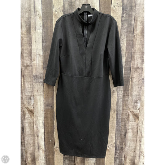 Dress Casual Midi By New York And Co In Black, Size: L