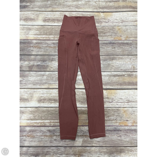 Athletic Leggings By Lululemon In Brown, Size: 0