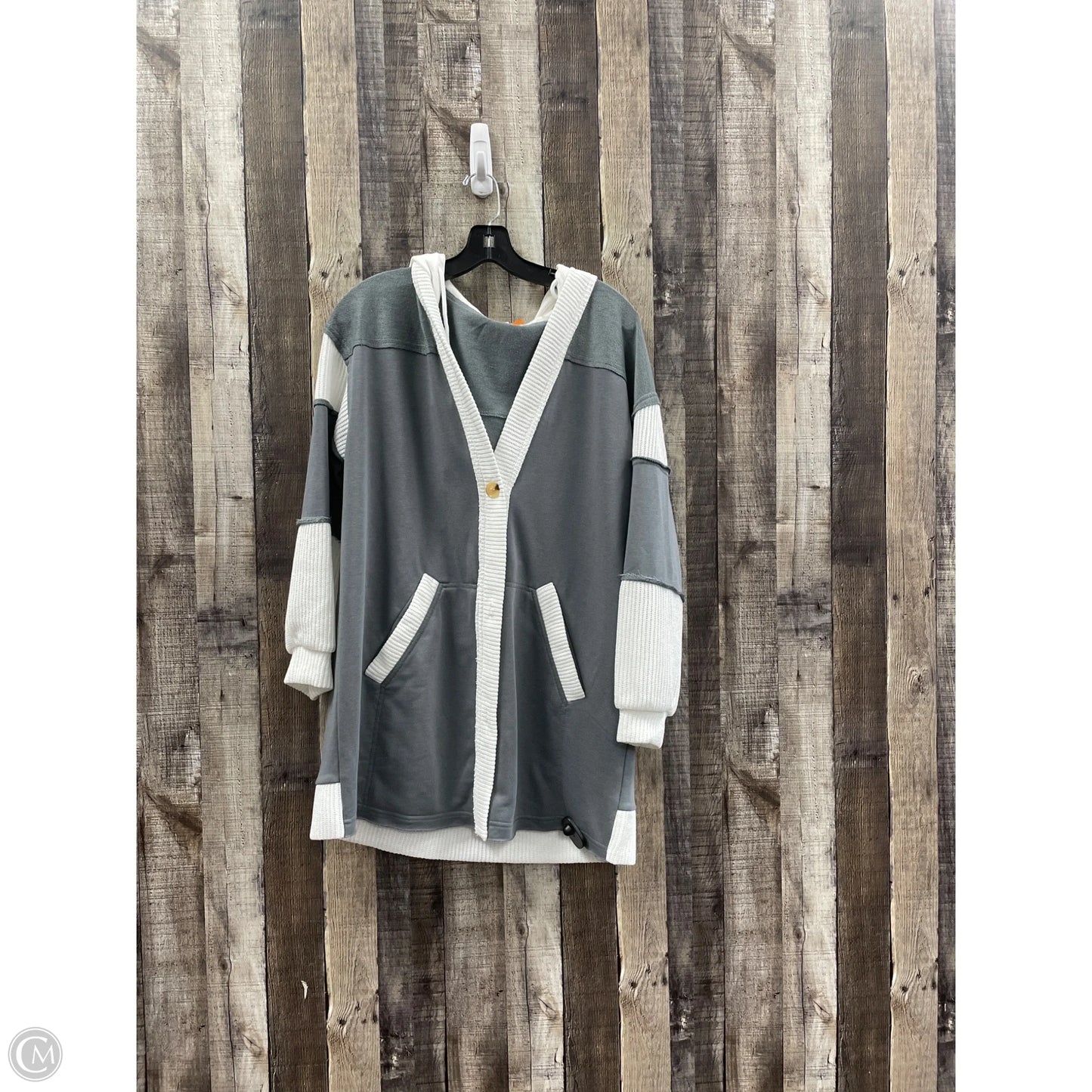 Cardigan By Cmf In Grey & White, Size: M