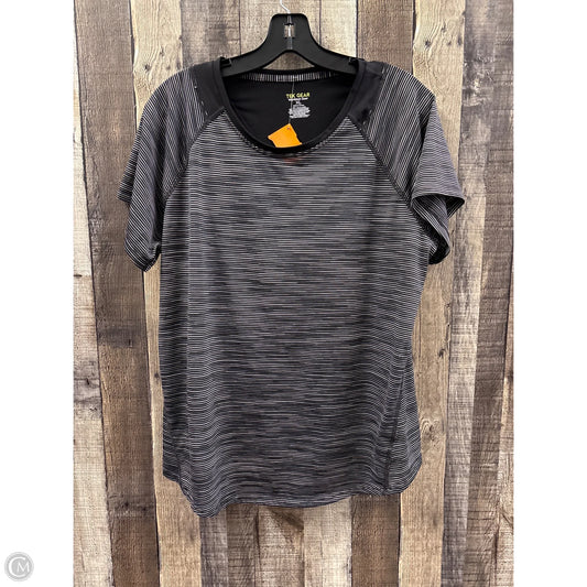 Athletic Top Short Sleeve By Tek Gear In Black, Size: Xl