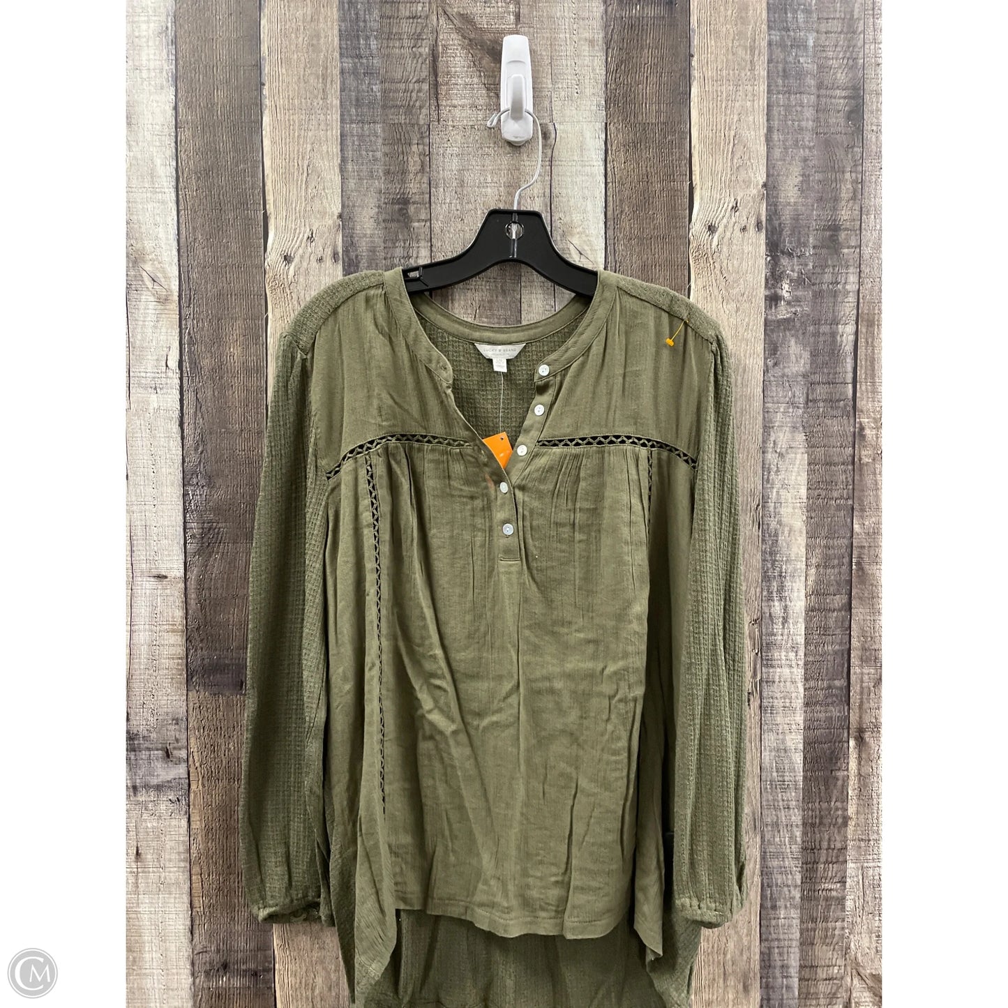 Top Long Sleeve By Lucky Brand In Green, Size: L