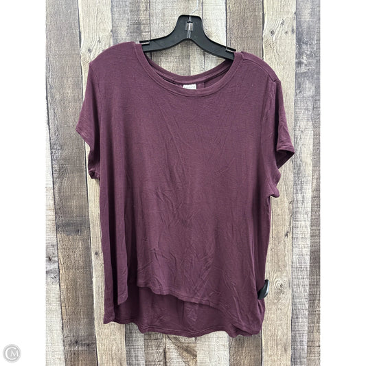 Athletic Top Short Sleeve By Athleta In Maroon, Size: M