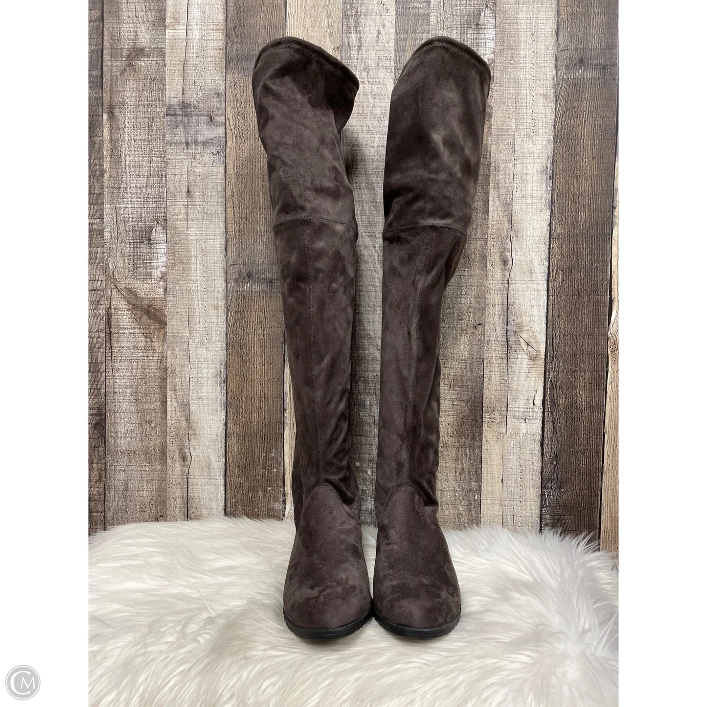 Boots Over-the-knee Flats By Unisa In Brown, Size: 8.5