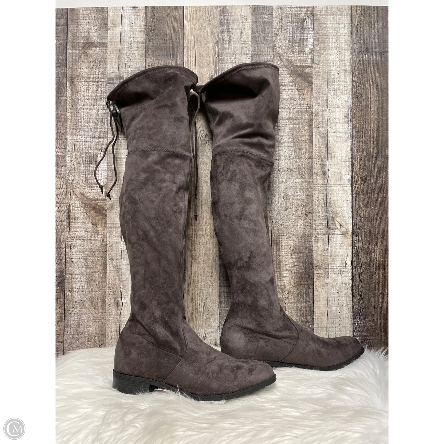 Boots Over-the-knee Flats By Unisa In Brown, Size: 8.5