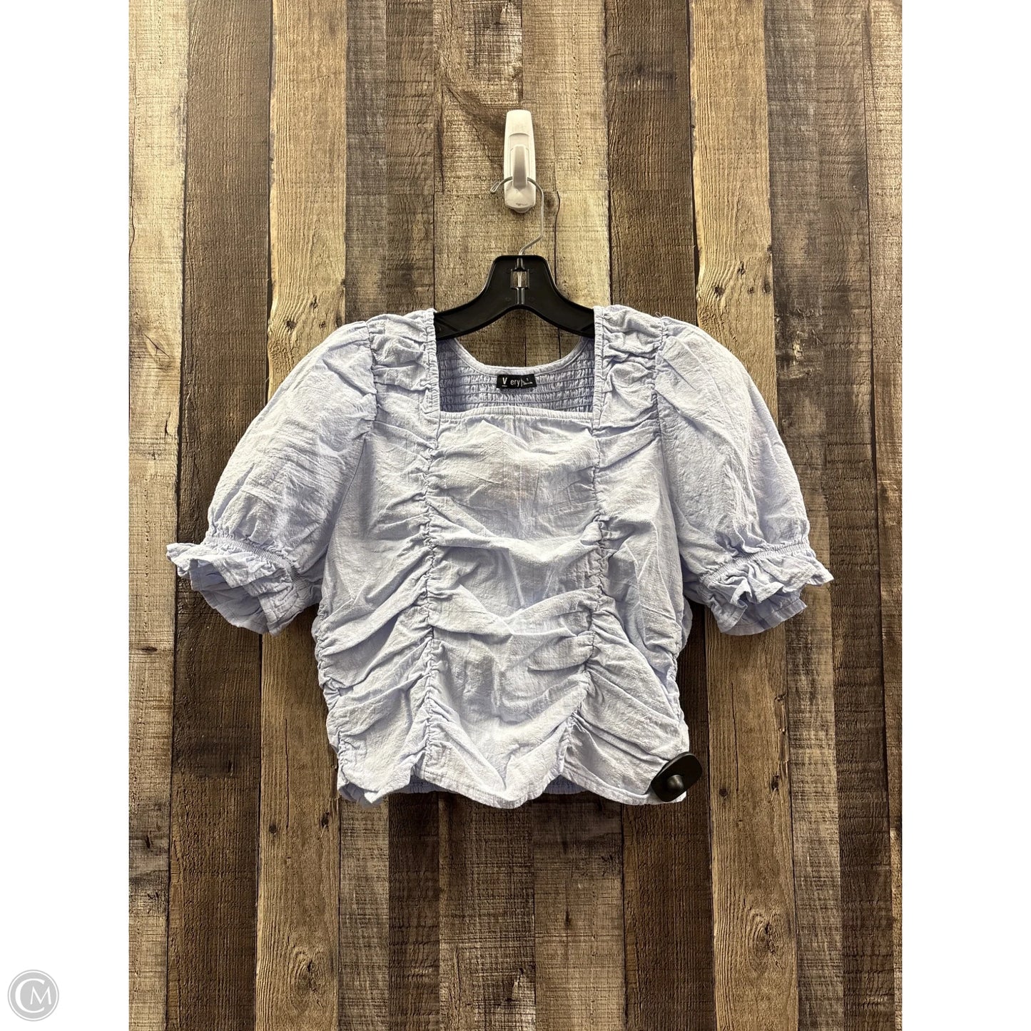 Top Short Sleeve By Very J In Blue, Size: S