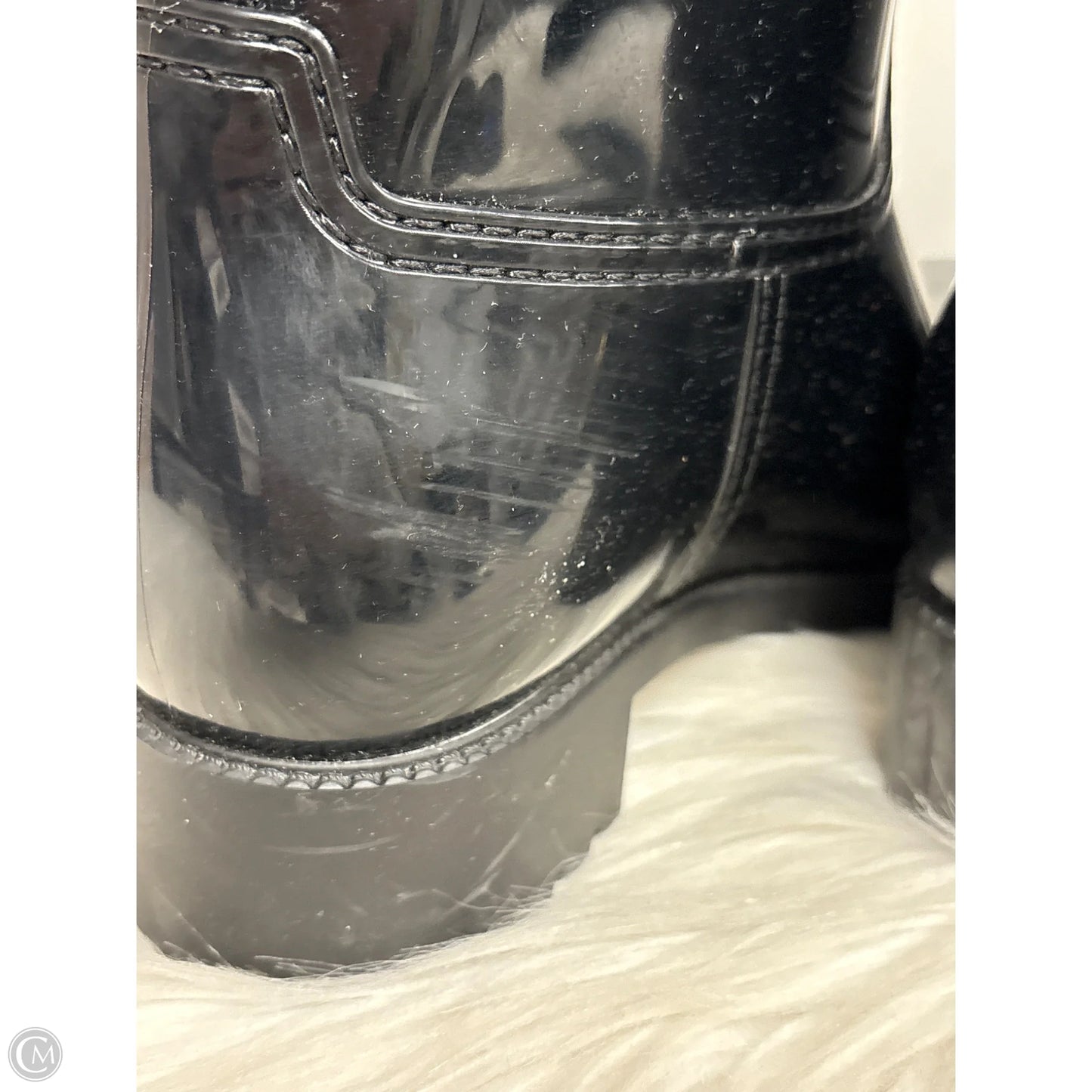 Boots Luxury Designer By Moncler In Black, Size: 8