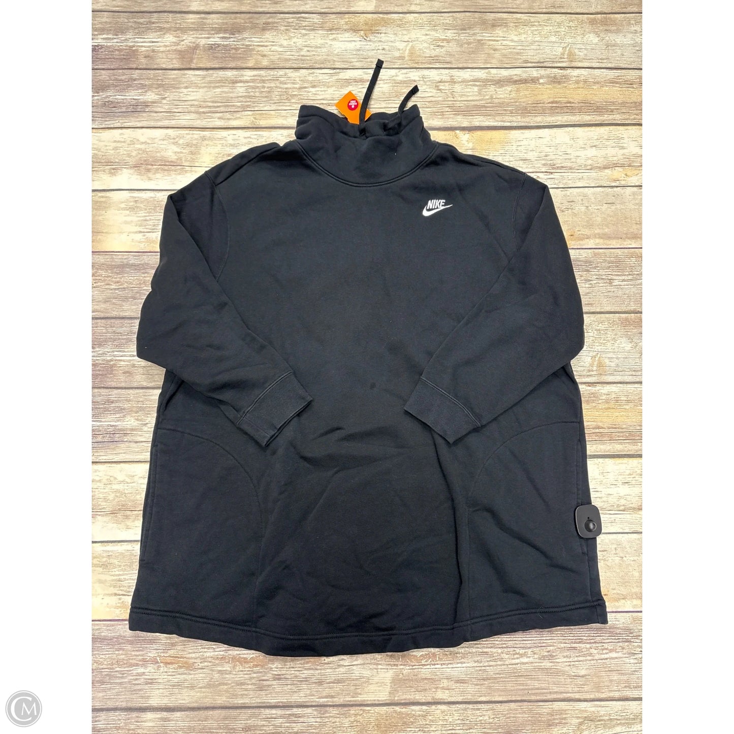 Athletic Sweatshirt Collar By Nike In Black, Size: 1x