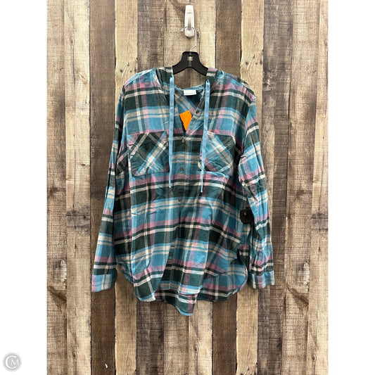 Top Long Sleeve By Columbia In Plaid Pattern, Size: Xxl