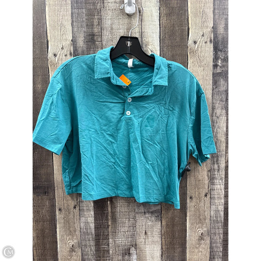 Athletic Top Short Sleeve By Fabletics In Teal, Size: S