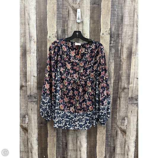 Top Long Sleeve By Hailey & Co In Multi-colored, Size: M
