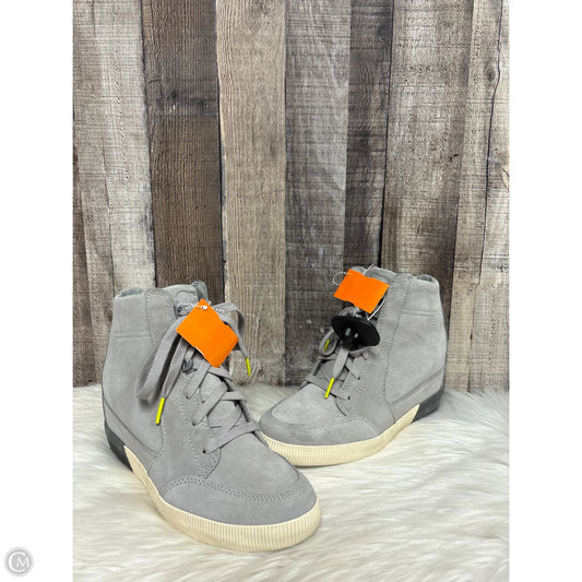 Boots Ankle Heels By Sorel In Grey, Size: 8.5