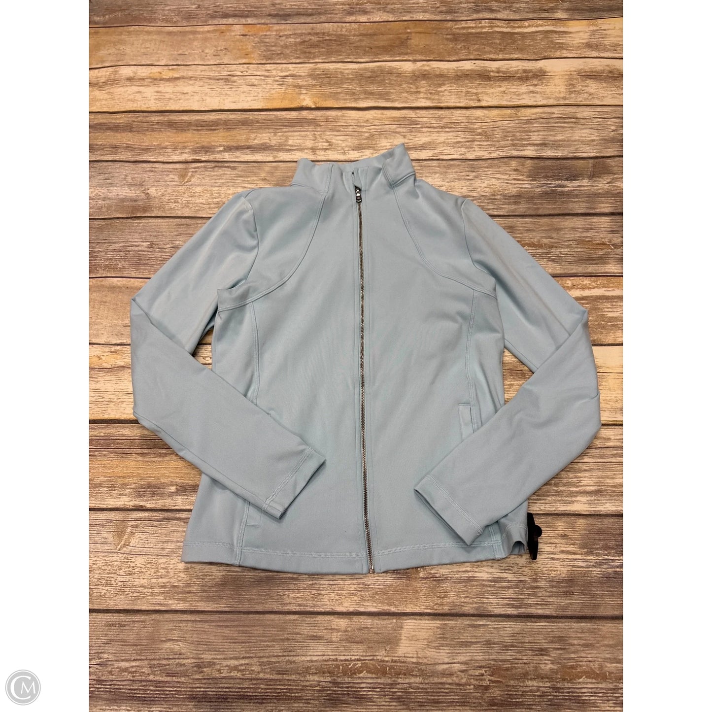 Athletic Jacket By Gilly Hicks In Blue, Size: L