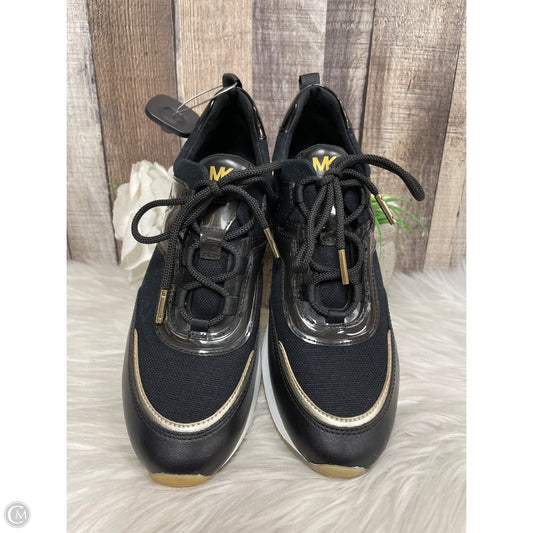Shoes Sneakers By Michael By Michael Kors In Black & Gold, Size: 9