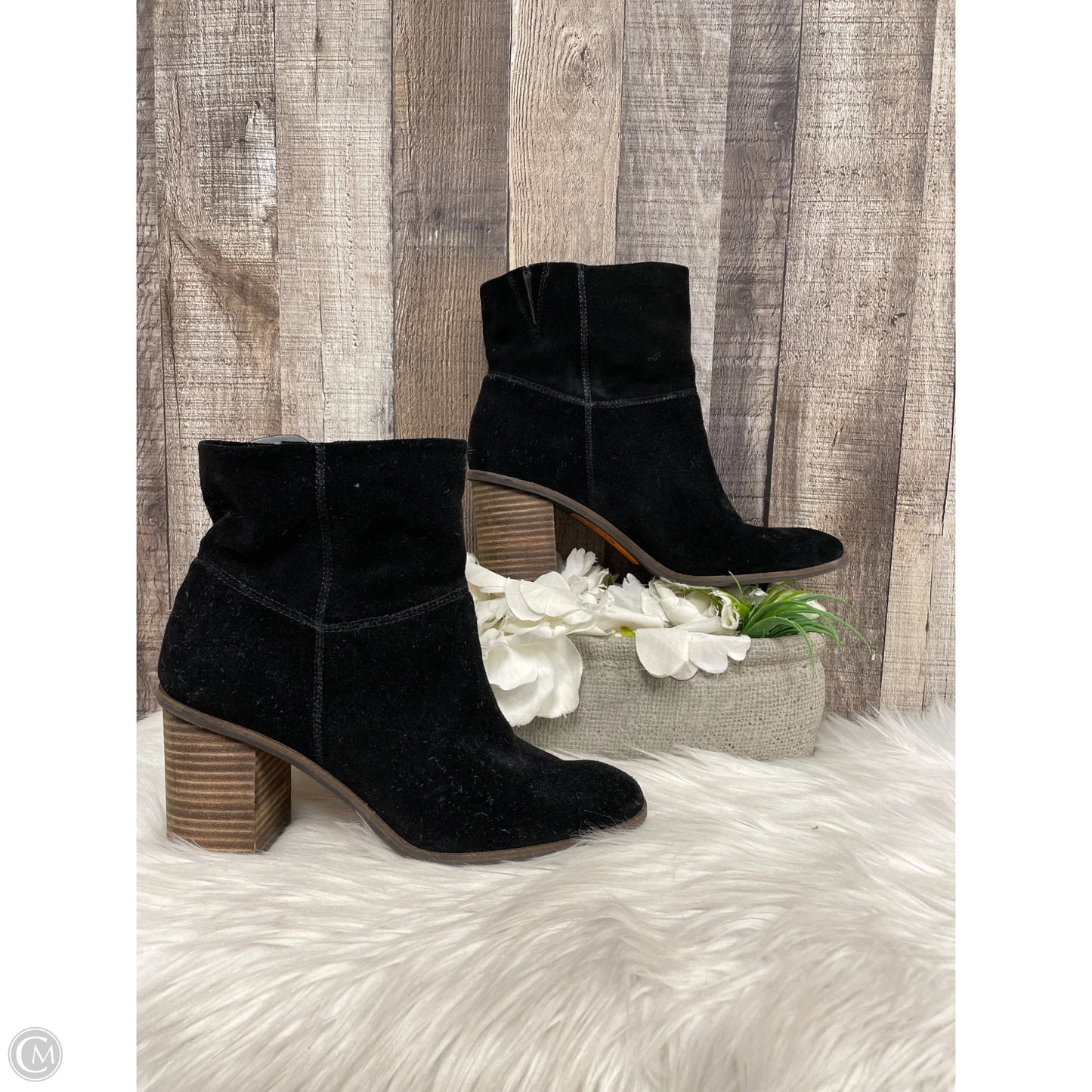 Boots Ankle Heels By Lucky Brand In Black, Size: 9.5