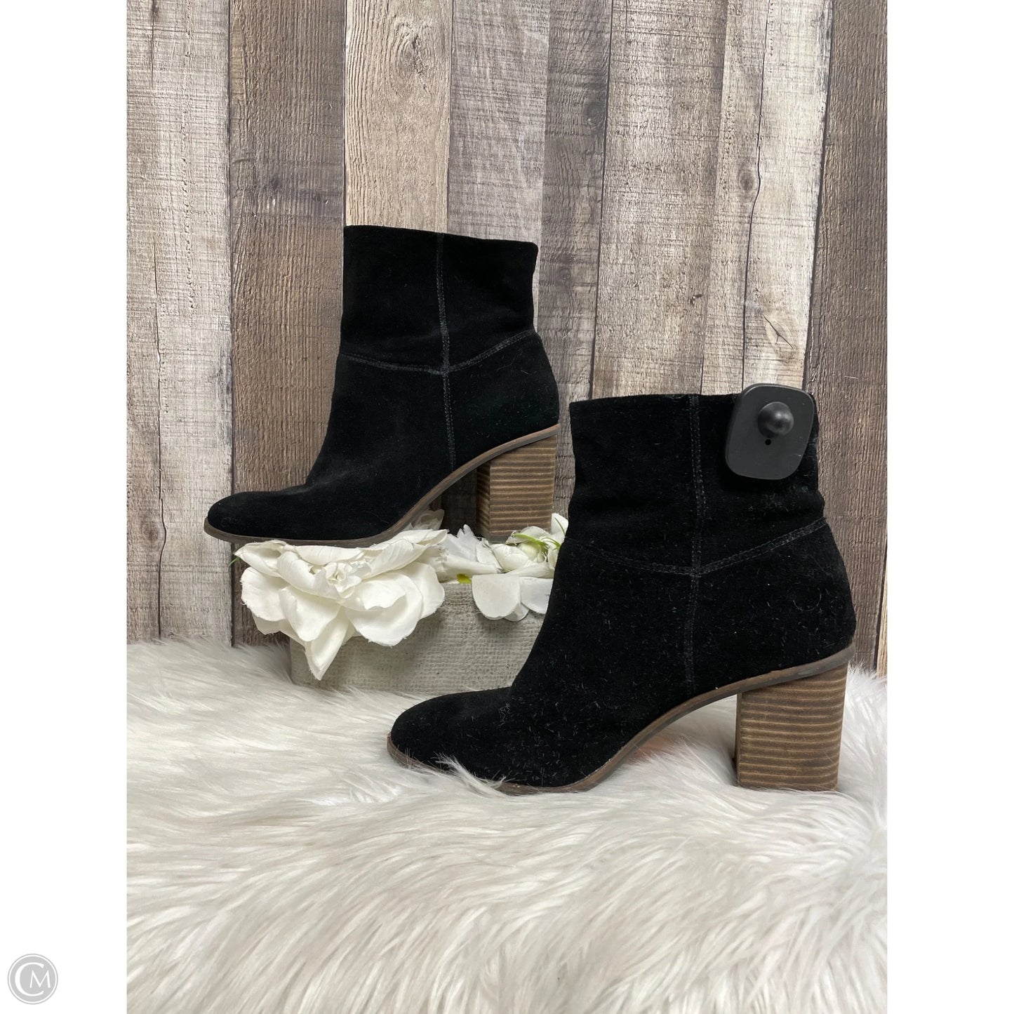 Boots Ankle Heels By Lucky Brand In Black, Size: 9.5