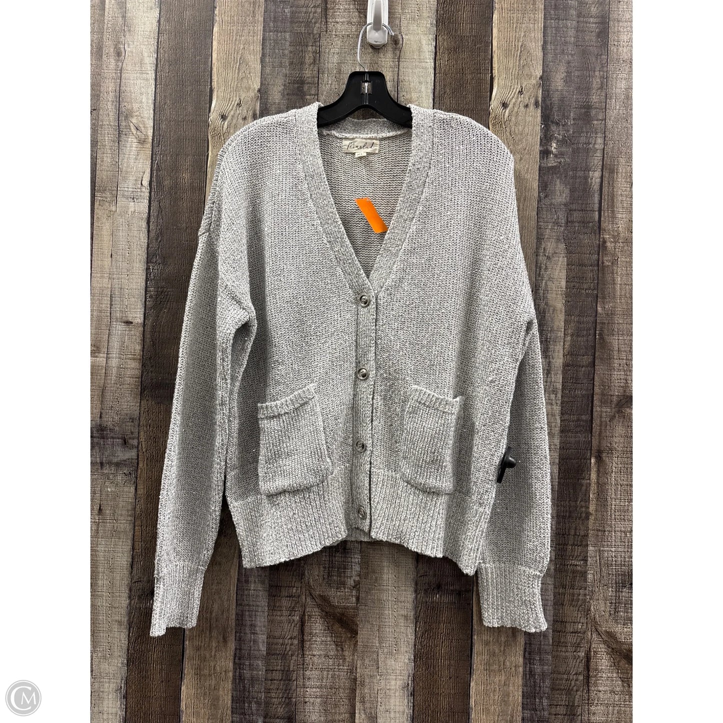Sweater Cardigan By Marled In Silver, Size: Xl