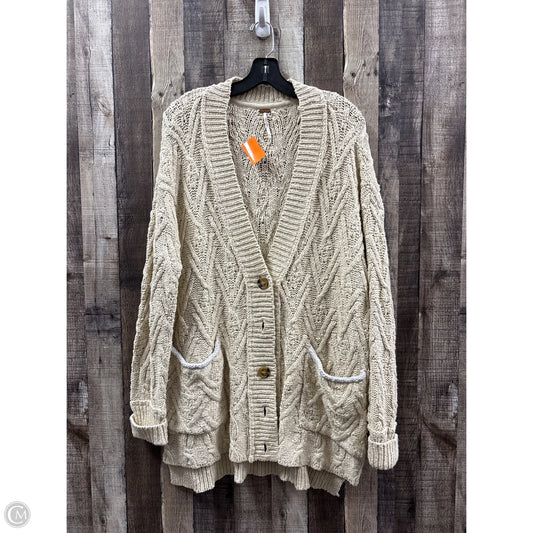 Sweater Cardigan By Free People In Beige, Size: S