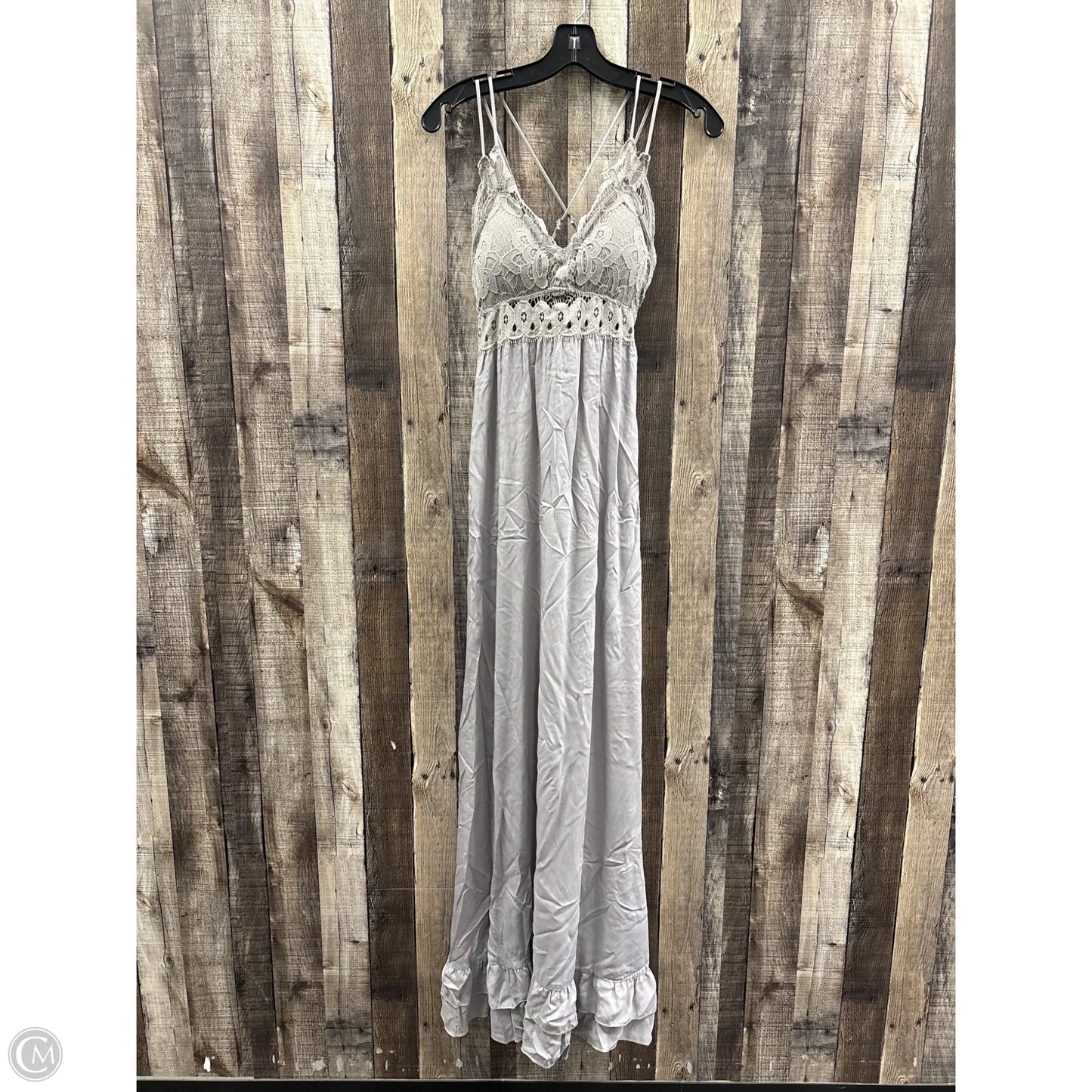 Dress Casual Maxi By Pink Lily In Grey, Size: M