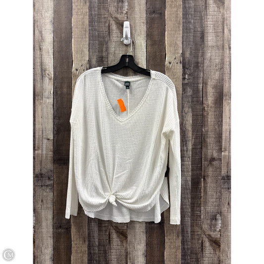 Top Long Sleeve By Wild Fable In White, Size: Xs