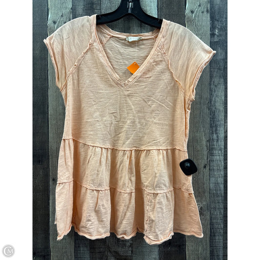 Top Short Sleeve By Altard State In Peach, Size: S
