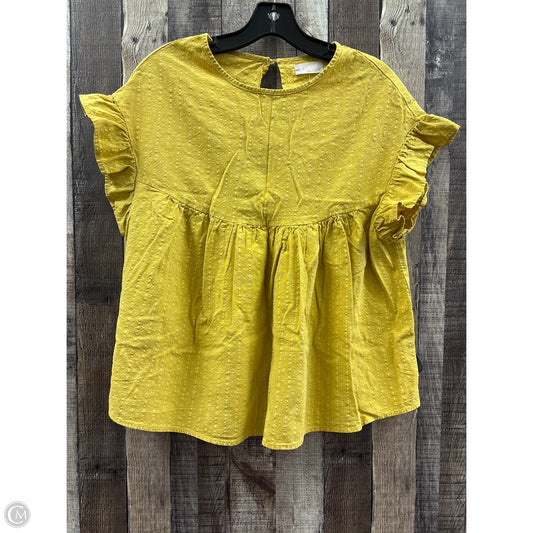 Top Short Sleeve By Altard State In Gold, Size: M