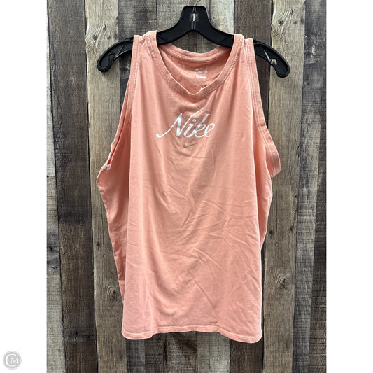 Athletic Tank Top By Nike In Peach, Size: Xxl