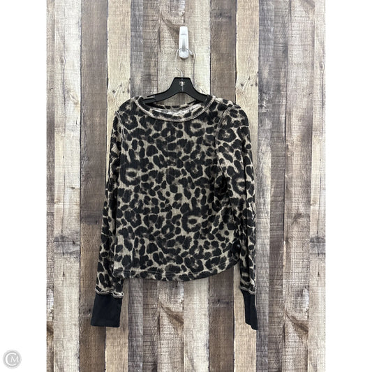 Top Long Sleeve By Shein In Animal Print, Size: Xl