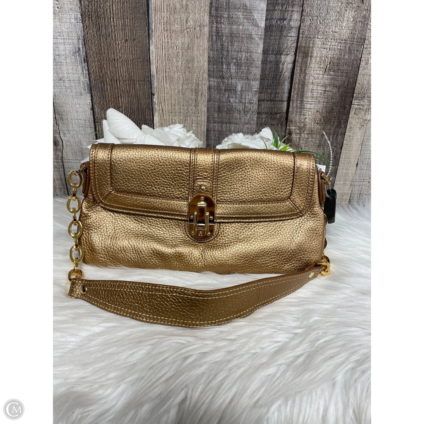 Handbag Leather By Etienne Aigner, Size: Medium