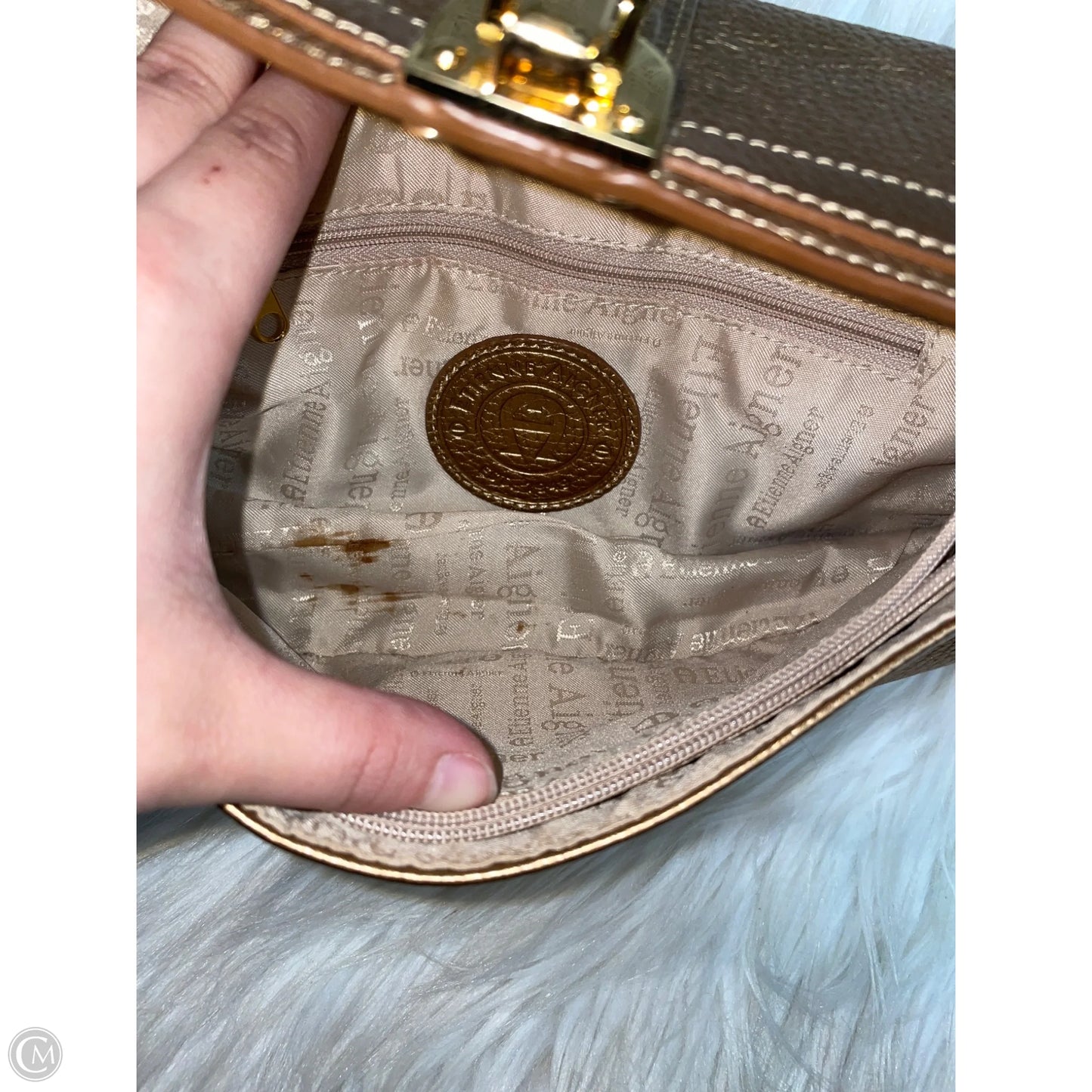 Handbag Leather By Etienne Aigner, Size: Medium