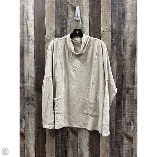 Top Long Sleeve By Chelsea And Theodore In Beige, Size: L